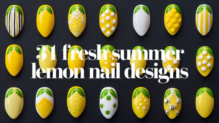 31 Fresh Summer Lemon Nail Designs - Summer is the perfect time to embrace vibrant and refreshing nail designs that capture the essence of the season. Lemon-themed nails are a delightful way to add a splash of zest and sunshine to your look. Combining the cheerful yellow hues of lemons with creative designs can transform your nails into a stunning summertime accessory.