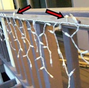 Icicle Lights for Balcony Railings