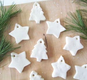 baking soda christmas stars and trees