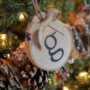 DIY Birch Initial Ornaments