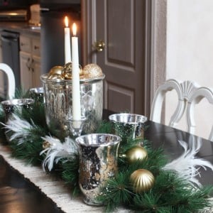 Holiday Dining Table Centerpiece