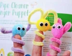 Pipe Cleaner Finger Puppets for kids