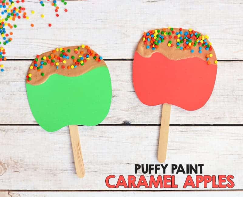 Puffy Paint Caramel Apple Craft - Autumn brings with it the crisp scent of falling leaves, the warmth of cozy sweaters, and the delicious anticipation of apple season. Apple crafts are a perfect way to celebrate this time of year, offering children a fun and engaging way to embrace the beauty and bounty of fall. These crafts are not only creative but also educational, helping kids develop fine motor skills, learn about the changing seasons, and explore their artistic abilities.