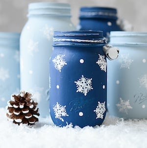 Snowflake Mason Jars 