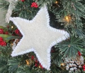 Rustic Sweater Star Ornament 