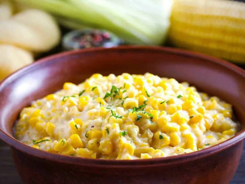 image 1132 - Sweet, creamy, buttery, and with the heartiness of corn in every bite—Slow Cooker Creamed Corn is a versatile and delicious side for your Thanksgiving dinner or your weekday meal. Use it as a sauce on your main courses, eat it on its own, or mix it with mashed potatoes: everywhere this Slow Cooker Creamed Corn goes, your taste buds are sure to follow with joy. Putting this amazing dish together is incredibly easy, as is eating it!