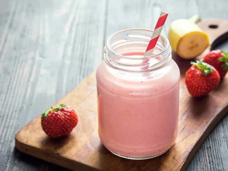 image 247 172 - When you’re truly on the go, you want a breakfast that energizes you and excites you even if you can’t sit down to enjoy it! The Easy Strawberry Banana Smoothie gets you out the door, breakfast in hand, in just 5 minutes. Filled with summery strawberries and creamy bananas, the Easy Strawberry Banana Smoothie is bursting with smooth fruit flavor that’s relaxing even if you’re in a rush! It’s breakfast made simple and speedy!