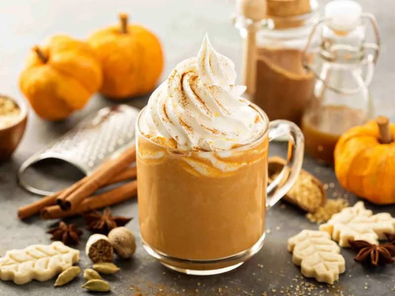 image 247 177 - Skip the drive-thru line—it always takes longer than you think—and enjoy the sippable sweetness of autumnal coffee at home! Homemade Pumpkin Spice Latte lets you ditch the $5 drink and lets you infuse your home brew with the warm spices and creamy milk of the famous fall beverage. Topped with whipped cream for extra festiveness, Homemade Pumpkin Spice Latte is perfect for walks among the changing leaves or for prepping for your apple picking trip!