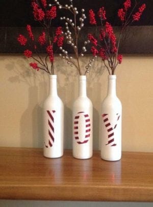 Joy Wine Bottle Centerpiece