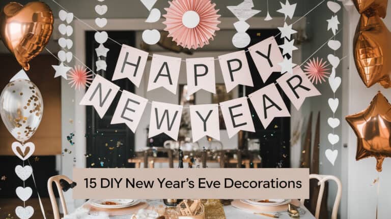 15 DIY New Years Eve Decorations 1 - When the clock inches closer to midnight on New Year’s Eve, the air buzzes with excitement and anticipation. It’s a night where every moment feels like a countdown to something extraordinary, and the right decorations can transform any space into a dazzling celebration.