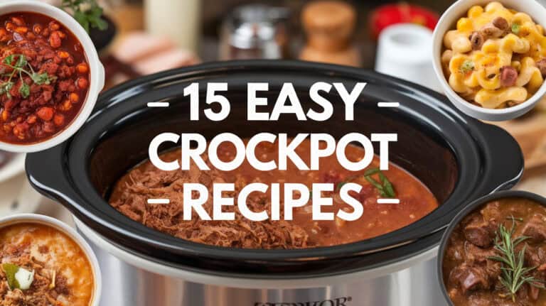 15 Tasty and Easy Crockpot Recipes - Crock Pot recipes are a lifesaver for busy days when you want a hearty meal without spending hours in the kitchen. Whether you're looking to make a comforting soup, a tender roast, or a flavorful stew, the Crock Pot has you covered.