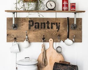 Pallet Pantry wall rustic home decor sign