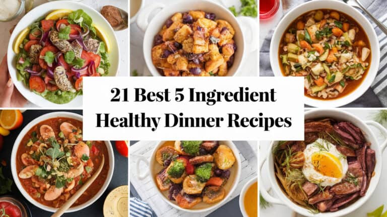 21 Best 5 Ingredient Healthy Dinner Recipes - When it comes to preparing healthy dinners, simplicity is key. In our busy lives, finding the time to cook nutritious meals can be a challenge, especially when recipes call for a long list of ingredients. That’s where the beauty of 5-ingredient recipes comes into play.