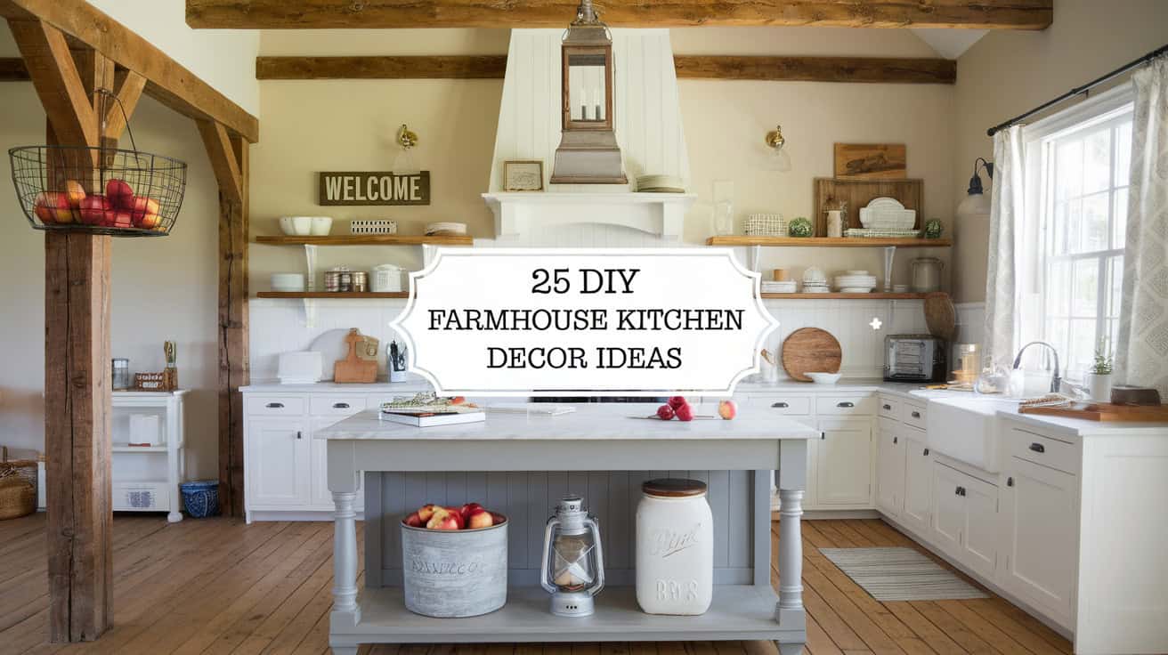 25 DIY Farmhouse Kitchen Decor Ideas - DIY Farmhouse Kitchen Decor Ideas are the perfect way to add a cozy, rustic charm to your home. If you're looking to transform your kitchen into a space that feels warm and inviting, these farmhouse-inspired projects are just what you need. From reclaimed wood accents to vintage-inspired touches, you can easily bring a bit of the countryside into your kitchen.