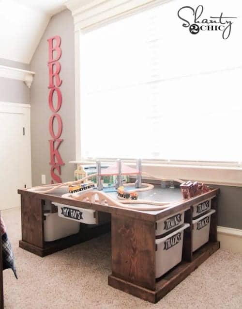 diy lego table with storage