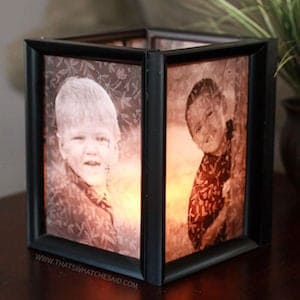 dollar tree Picture Frame Luminaries 