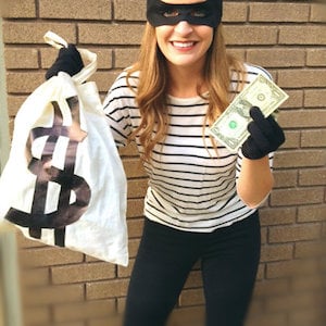 Bank Robber diy halloween costume