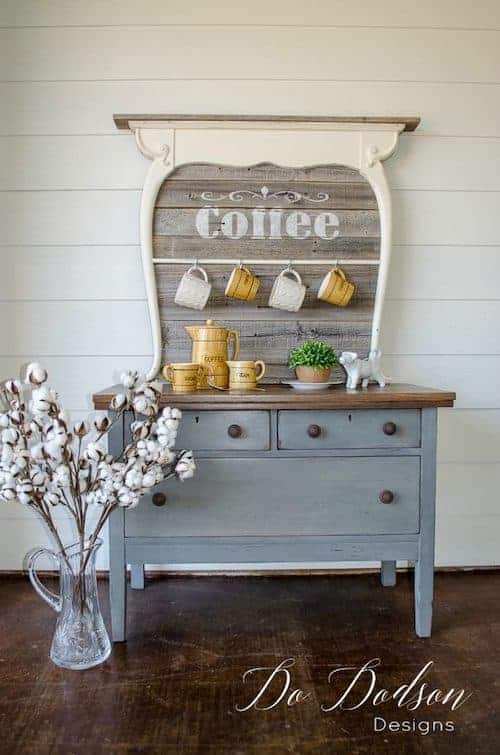 repurposed antique washstand