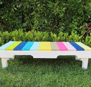 wooden outdoor bench