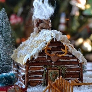 Gingerbread Log Cabin