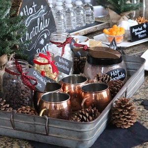 Hot cocoa Station Snow Themed Party