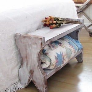 whitewashed farmhouse bench e1430737737787 - DIY Farmhouse Furniture Ideas bring a rustic charm to any home, making it both inviting and stylish. Whether you’re looking to revamp your living space or add a touch of vintage elegance, farmhouse furniture projects offer a unique blend of functionality and beauty.