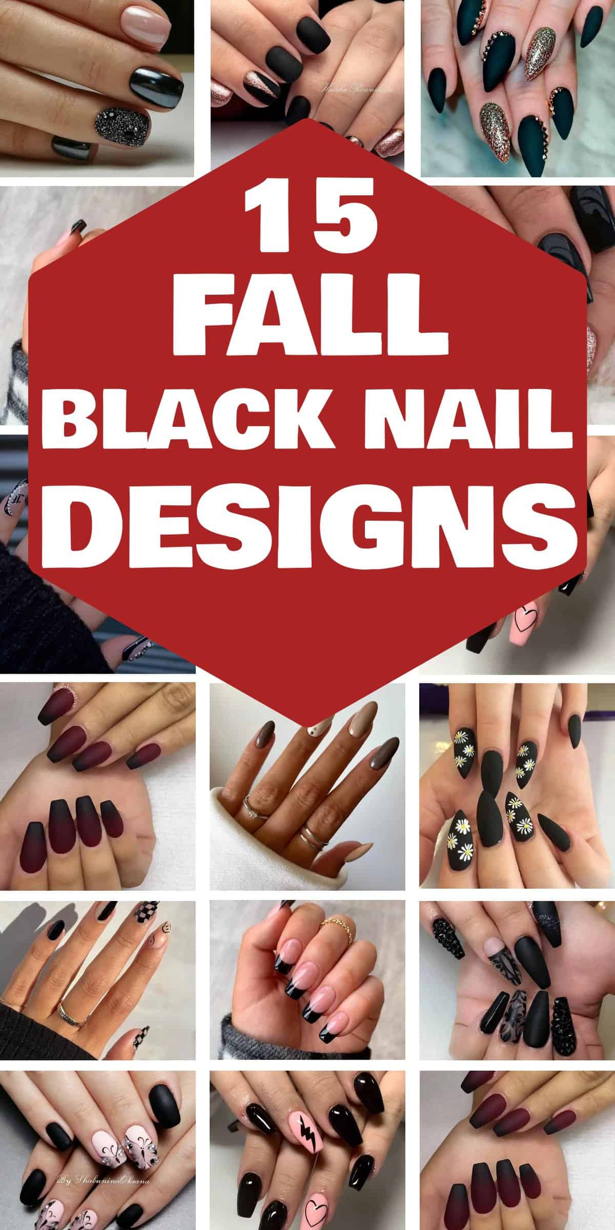 15 Fall Black Nail Designs - When it comes to fall black nail designs, there's something undeniably chic and timeless about embracing the darker shades as the weather cools down. These designs don't just make a bold statement; they bring a sense of sophistication that perfectly complements the autumnal vibes.