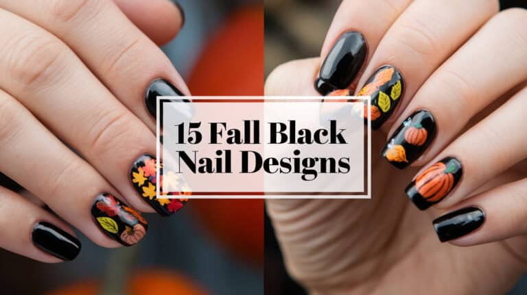 15 Stunning Fall Black Nail Designs - When it comes to fall black nail designs, there's something undeniably chic and timeless about embracing the darker shades as the weather cools down. These designs don't just make a bold statement; they bring a sense of sophistication that perfectly complements the autumnal vibes.