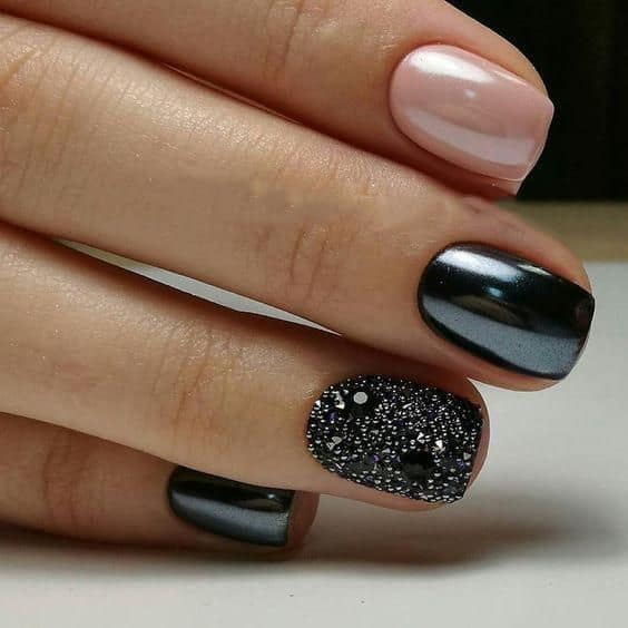 80+ Incredible Black Nail Art Designs for Women and Girls - Fall Black Nail Color