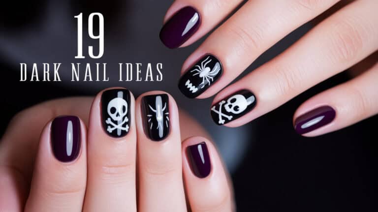 19 Dark Fall Nail Ideas - When it comes to Dark Fall Nail Ideas, there's something undeniably captivating about rich, deep hues that embody the season's essence. Whether you prefer classic tones like burgundy and navy or want to embrace the edgier shades of black and forest green, fall nail designs offer a sophisticated way to express your style.