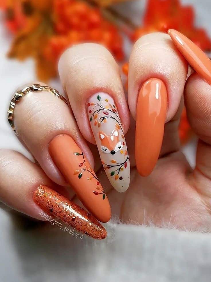 Burnt Orange Nails: 45+ Designs and Ideas Perfect for Fall | Orange nails, Nail  art, Funky nails - Rustic Orange Nail Ideas