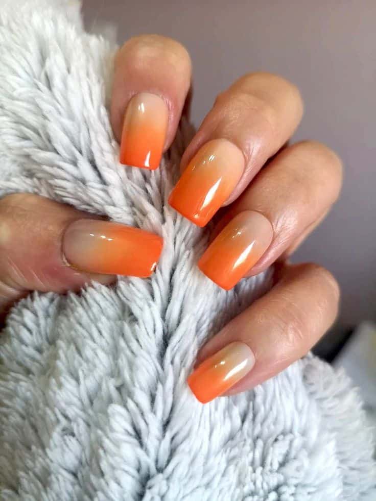 35 Stunning Burnt Orange Nails To Get You Ready For Fall - Rustic Orange Nail Ideas