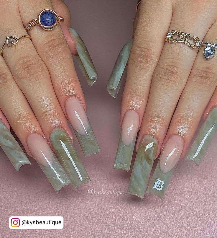 30 Beautiful Sage Green Nails - Earthy Sage Green Nail Designs