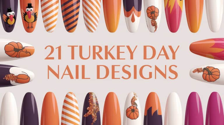 21 Cute Turkey Day Nail Designs - Turkey Day Themed Nail Art is a fun and festive way to express your holiday spirit, combining creativity with seasonal charm. Whether you're gathering around the dinner table or celebrating with friends, Thanksgiving-inspired nails can add that extra touch of warmth and personality to your look.