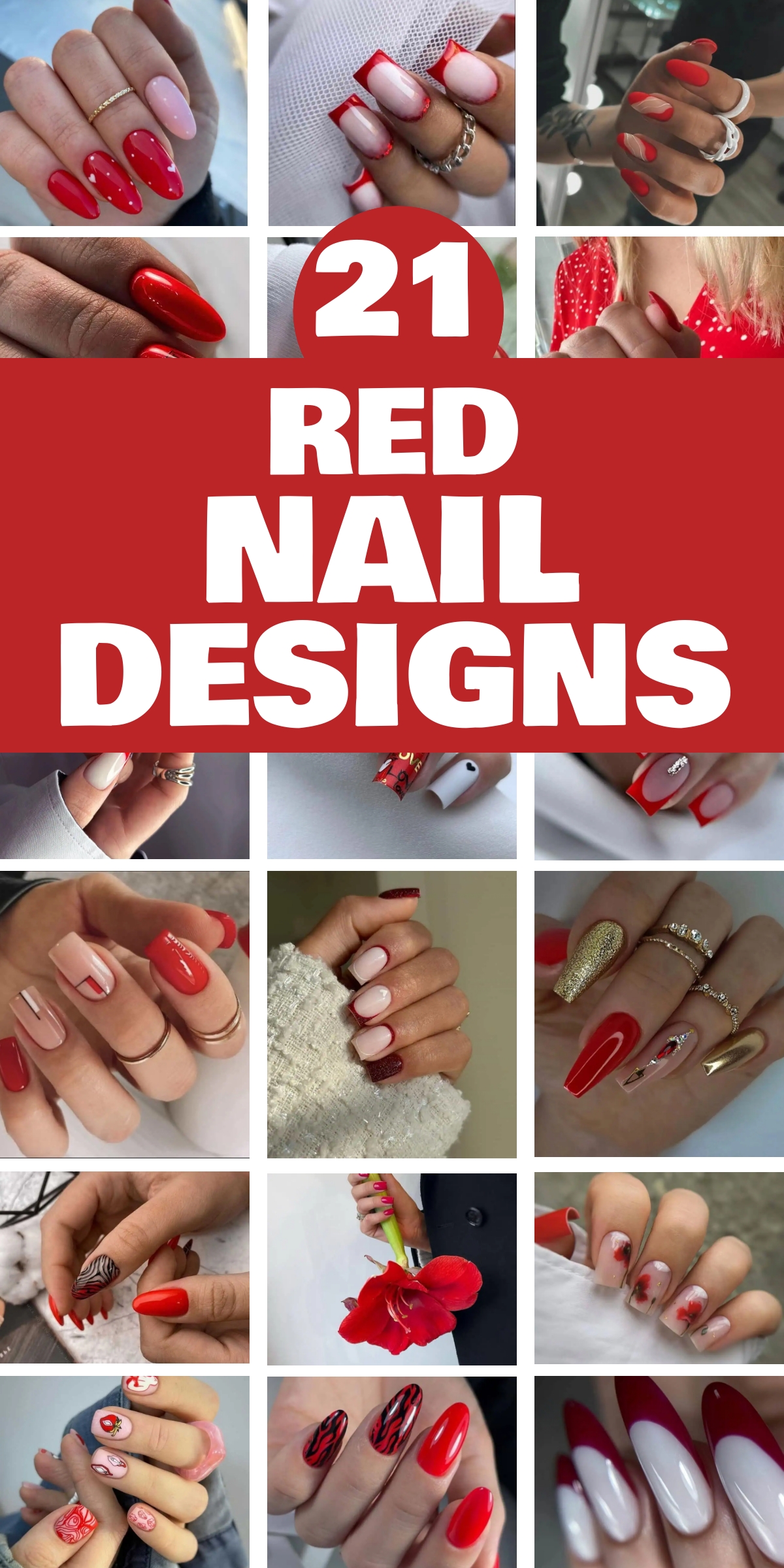 21 Vivid Red Nail Designs - Vivid red nails have long been a staple in the world of fashion and beauty, capturing attention with their bold and striking appeal. Whether you're preparing for a special occasion or simply want to make a statement, these red nail ideas will inspire your next salon visit or DIY manicure.