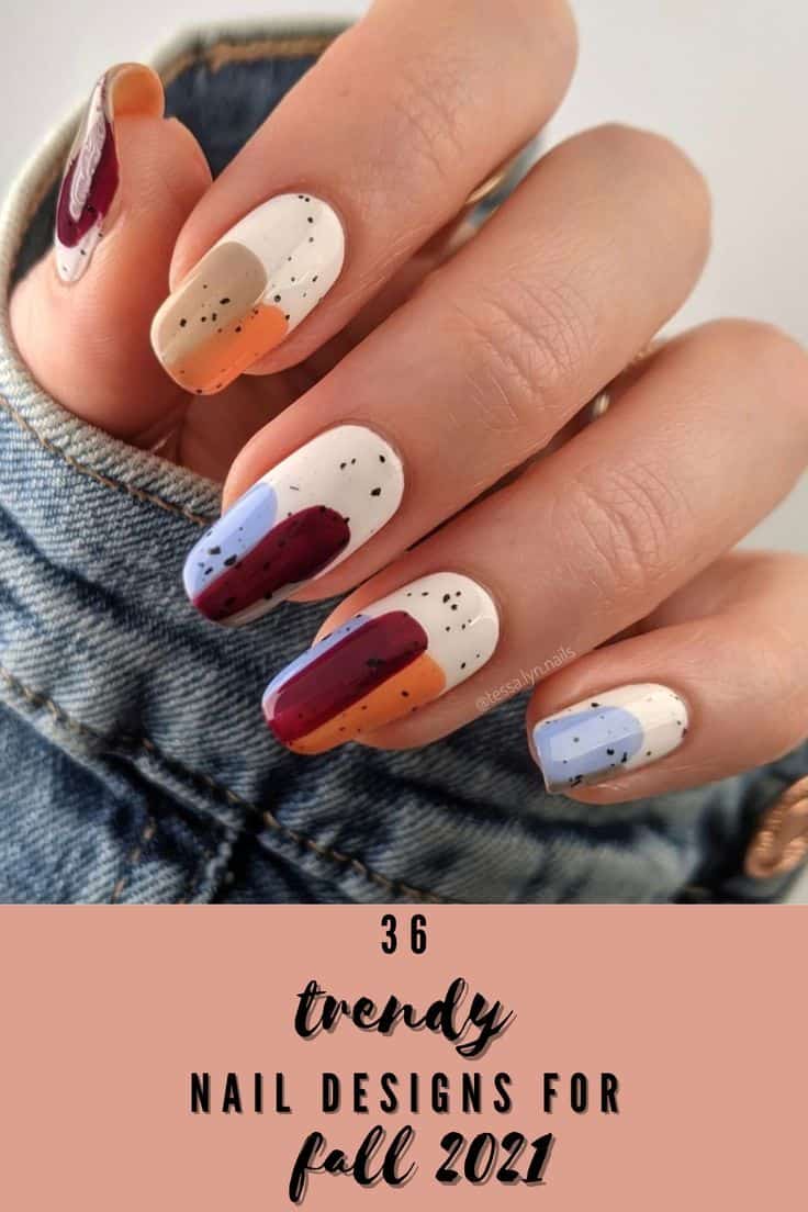 Nail trends for Autumn 2021 - Monochrome Neutral Fall Nails