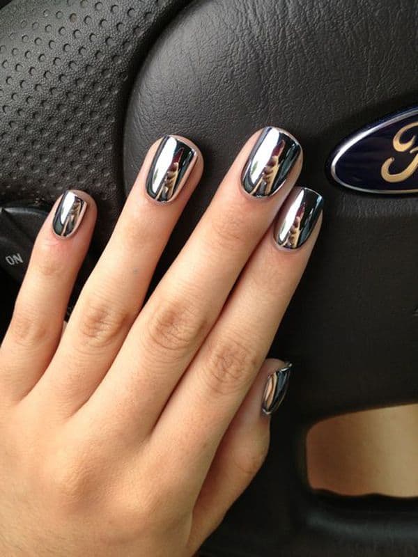 55 Gorgeous Metallic Nail Art Designs | Art and Design - Fall Black Nail Color