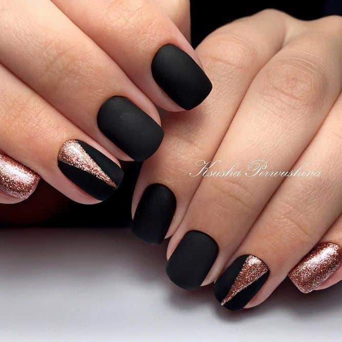 44 Matte Black Nails Designs That Will Make You Thrilled - Fall Black Nail Color