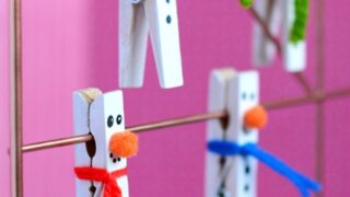 Clothespin Snowman Craft for Kids 1