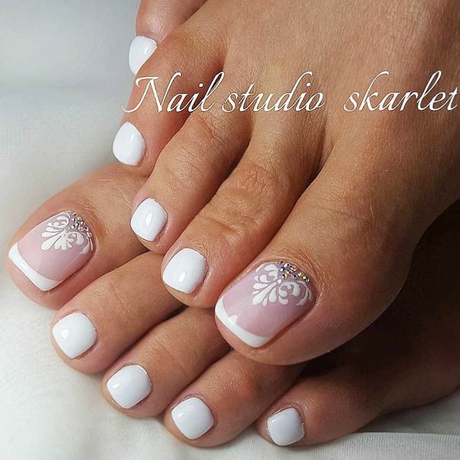 wedding toe nails