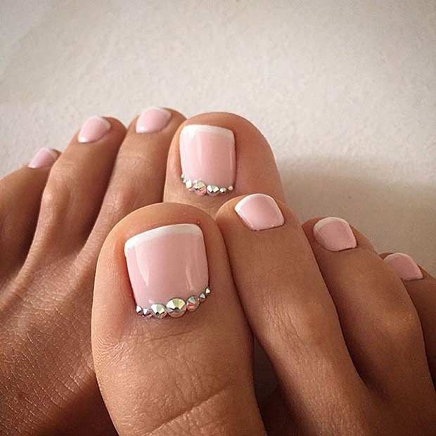 wedding toe nails