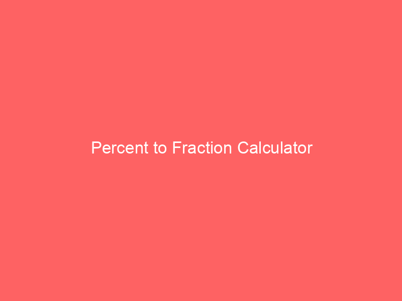 Percent to Decimal Calculator