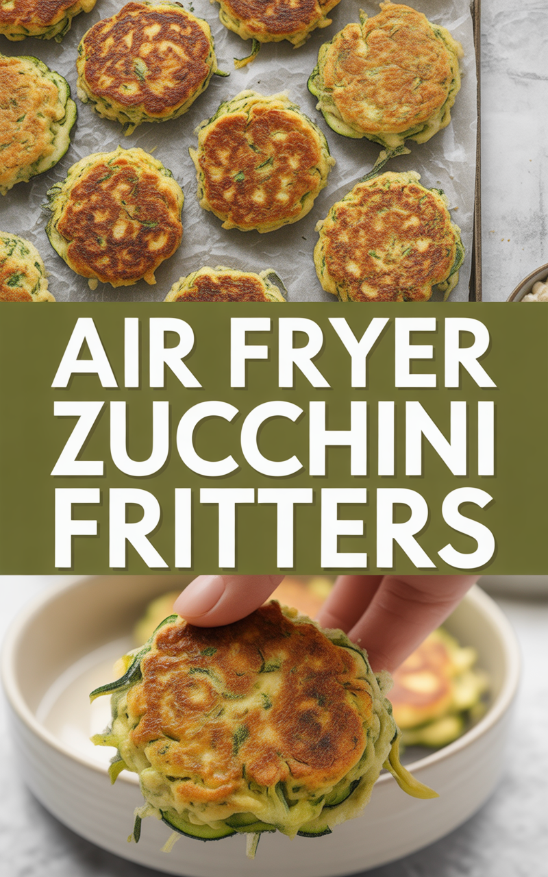 Air Fryer Zucchini Fritters recipe idea in stylish layout