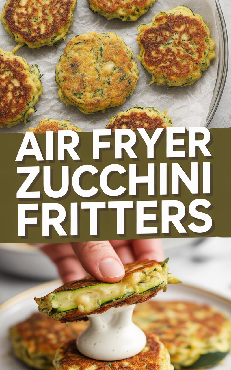 Air Fryer Zucchini Fritters recipe idea in stylish layout