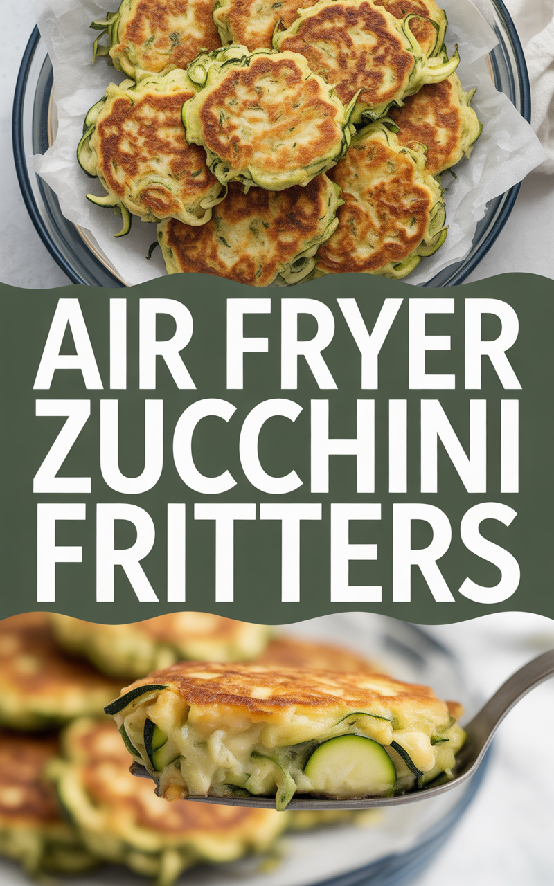 Air Fryer Zucchini Fritters recipe idea in stylish layout