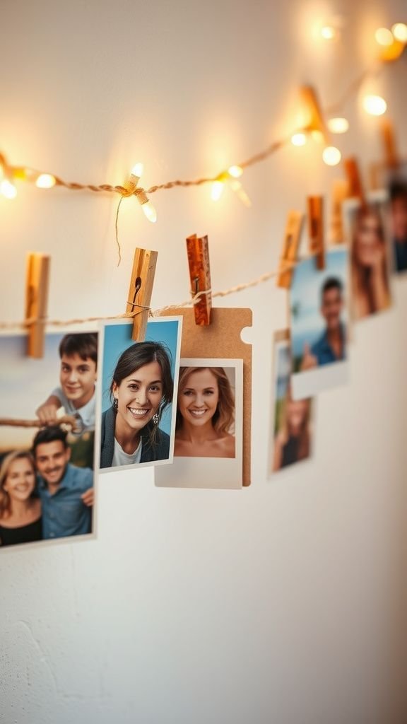 String of photo memories for a nostalgic vibe